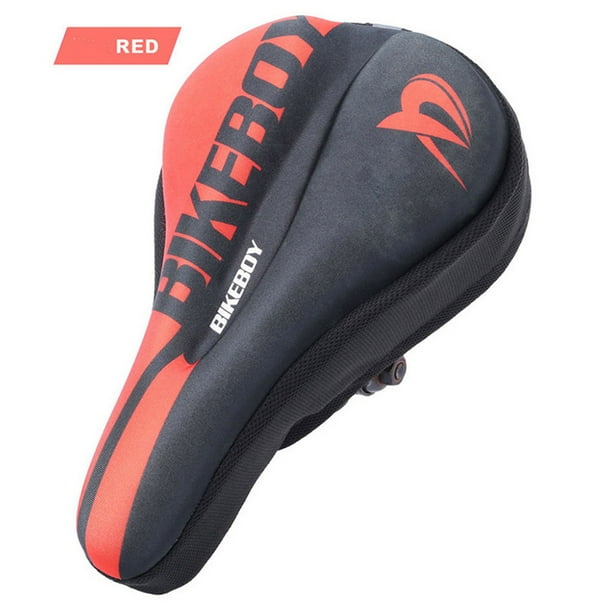 Bicycle Saddle Cover Bike Seat Cushion 3D Silicone Nylon Gel Soft Pad Red